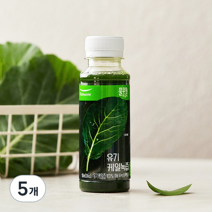 풀무원녹즙 유기가공식품 인증 케일녹즙, 130ml, 5개