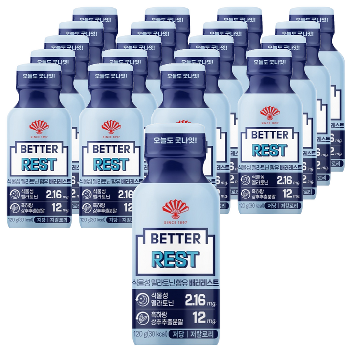 동화약품 흑하랑상추 식물성 멜라토닌 2.16mg 함유 배러레스트, 20개, 120g