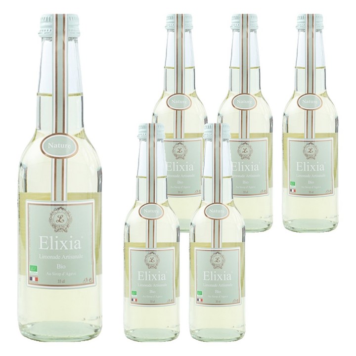 엘릭시아 유기농 레몬 탄산음료, 330ml, 6개
