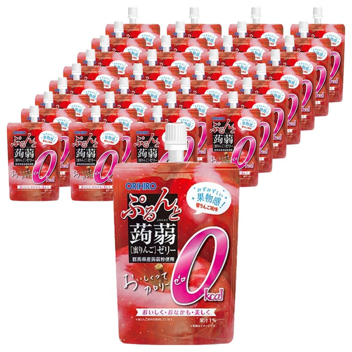 오리히로 푸룬또 곤약젤리 제로 사과맛, 130g, 32개