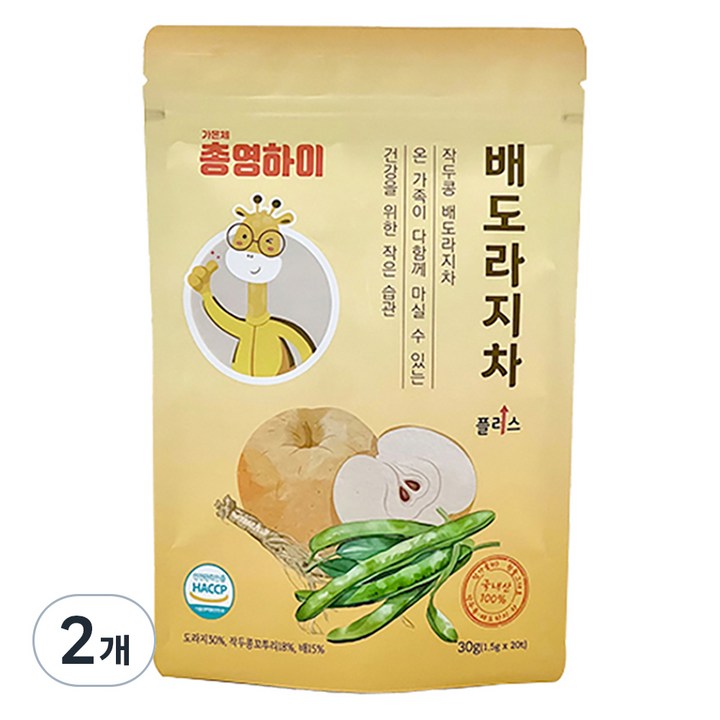 총영하이 배도라지차 플러스, 1.5g, 20개입, 2개