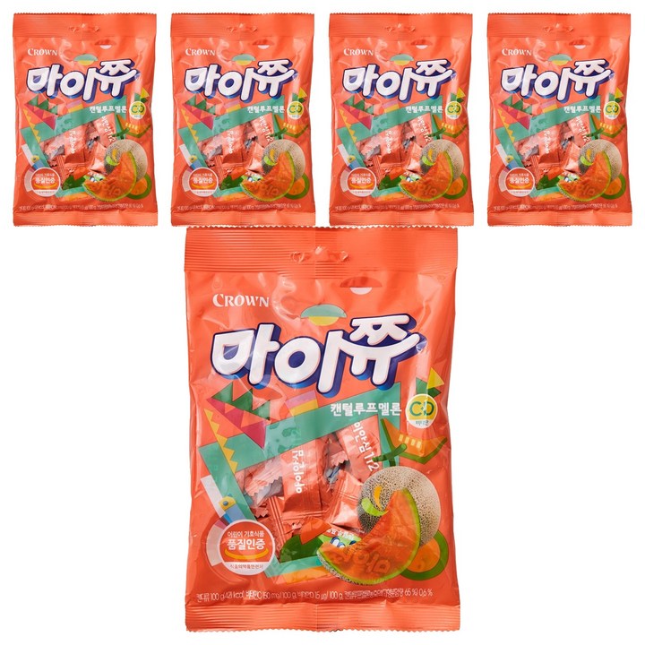 크라운 마이쮸 필로우 캔털루프멜론, 100g, 5개