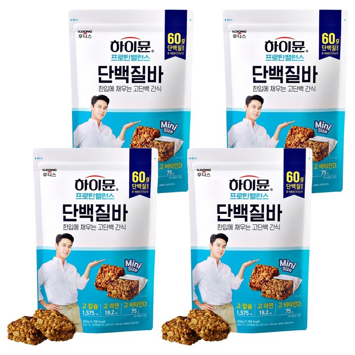 하이뮨 프로틴 밸런스 단백질바, 300g, 4개