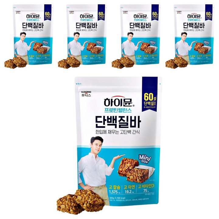하이뮨 프로틴 밸런스 단백질바, 300g, 5개