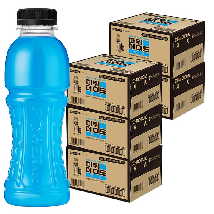파워에이드 제로 무라벨, 355ml, 100개