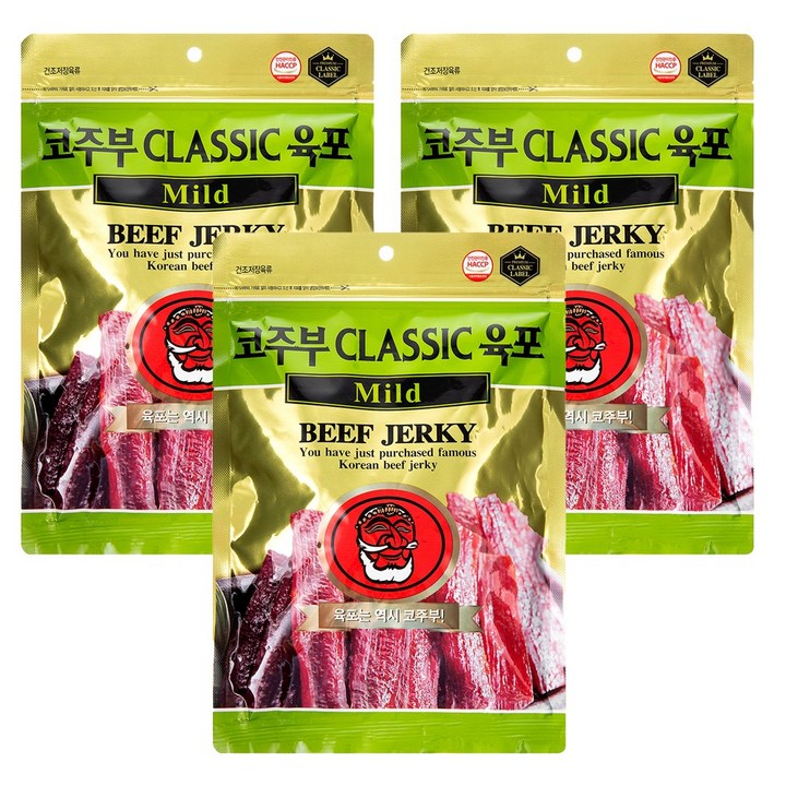 코주부 B&F CLASSIC 육포 Mild, 130g, 3개