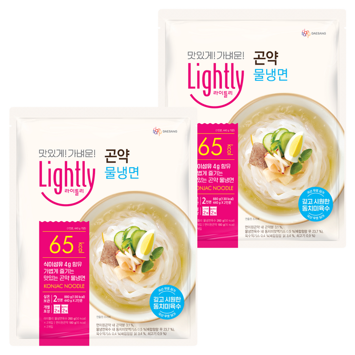 라이틀리 곤약 물냉면 2인분, 880g, 2개