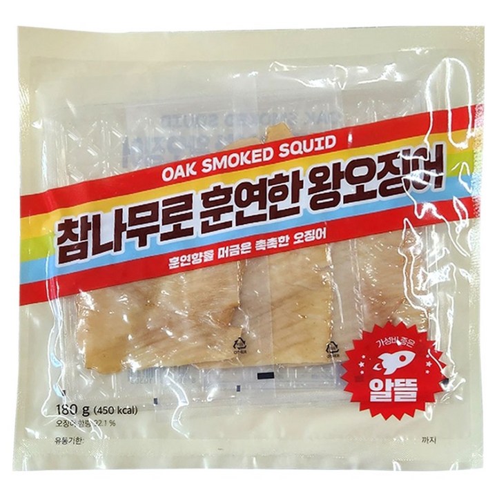 정화식품 참나무로 훈연한 왕오징어, 180g, 1개