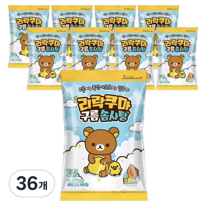 나무인터내셔널 리락쿠마 구름 솜사탕, 36개, 15g
