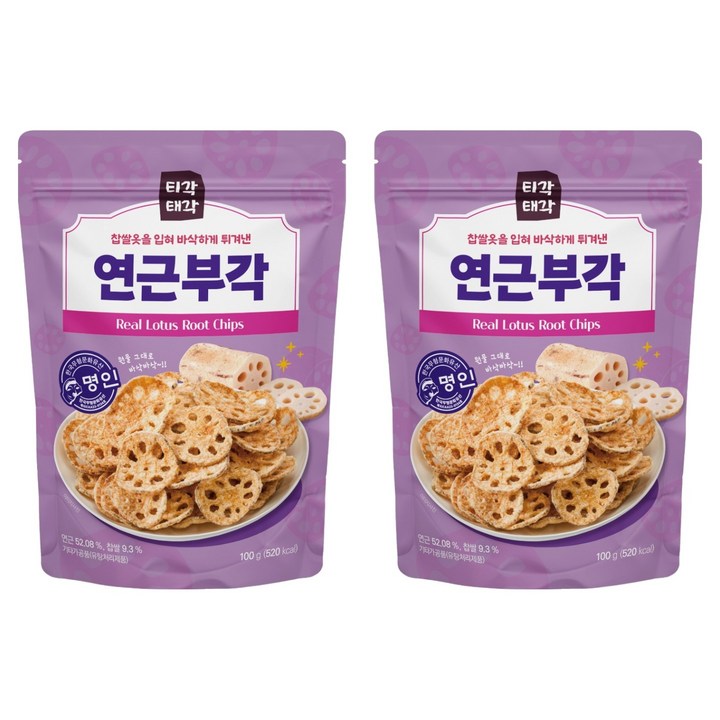 티각태각 연근 부각, 100g, 2개