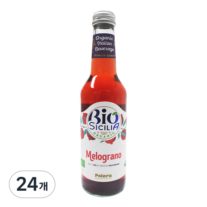 폴라라 유기농 멜로그라노 탄산음료 석류맛, 275ml, 24개