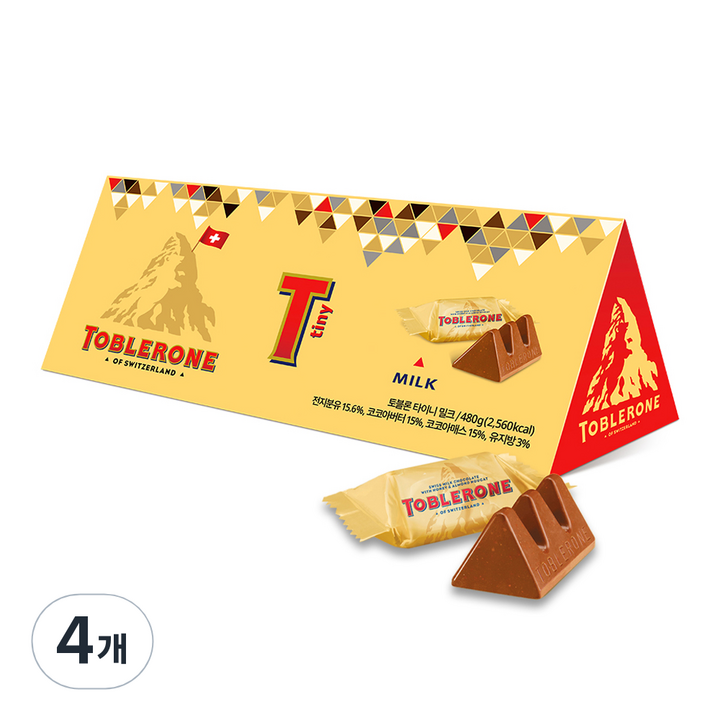 토블론 타이니 밀크, 480g, 4개