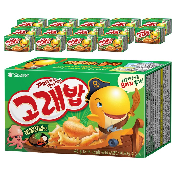 고래밥 볶음양념맛, 46g, 15개