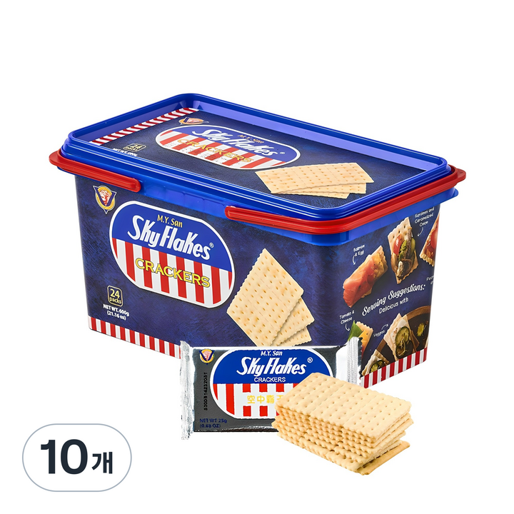 스카이플레이크 크래커, 600g, 10개