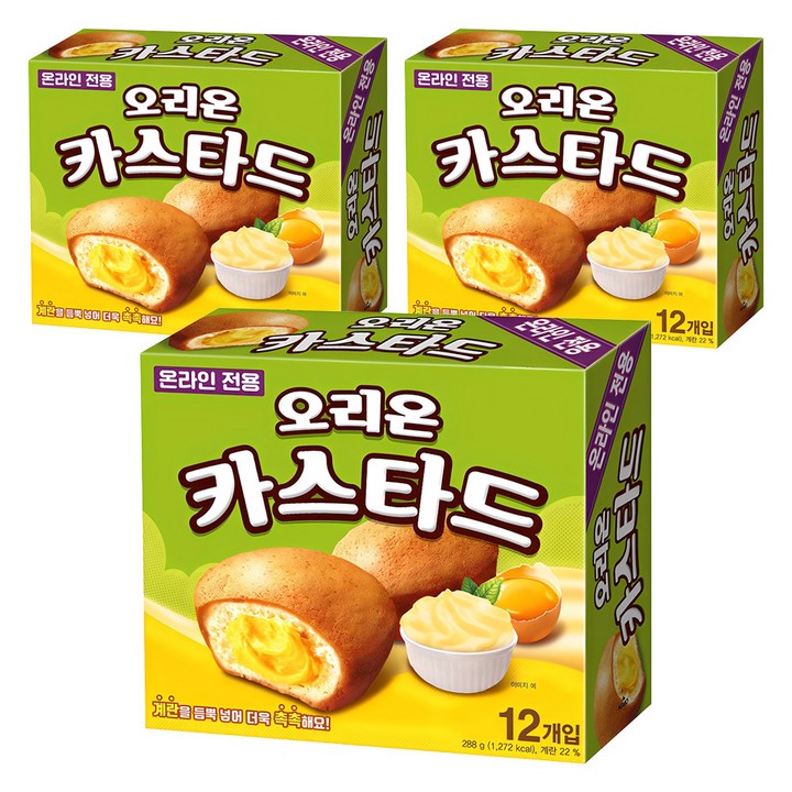 오리온 카스타드 12개입, 288g, 3개