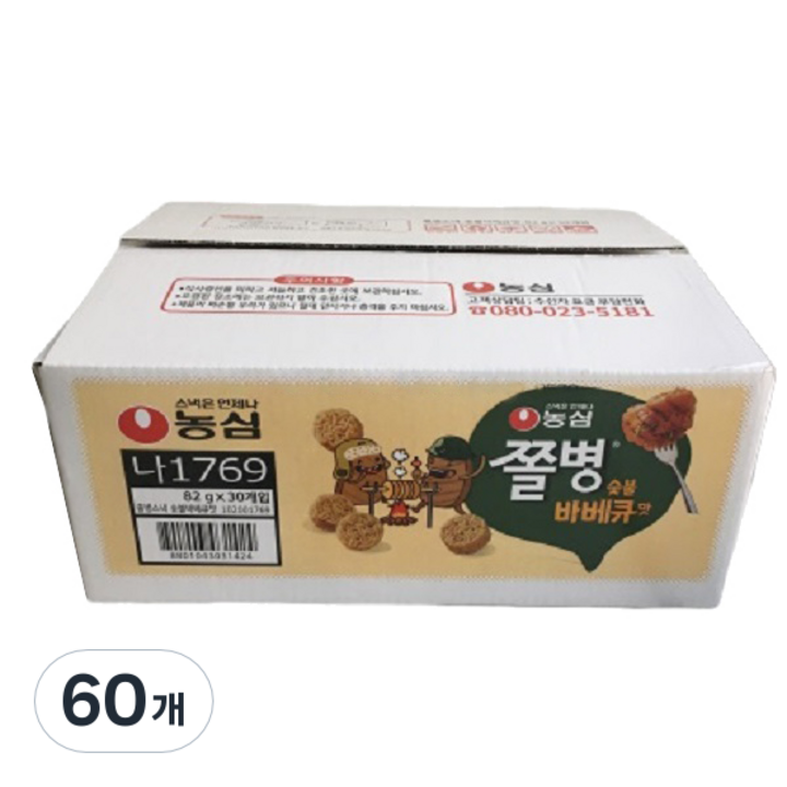 쫄병스낵 바베큐맛, 82g, 60개