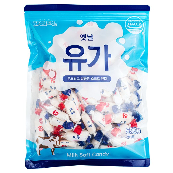 부드럽고 진한 유가 사탕, 550g, 1개