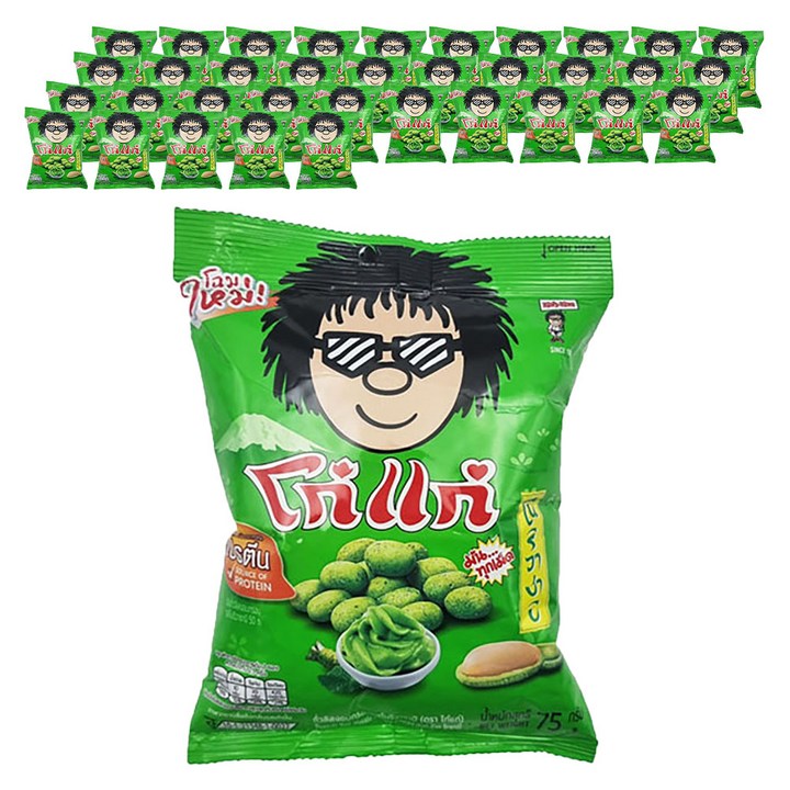 코케 노리 와사비향 땅콩과자 연두색, 75g, 36개