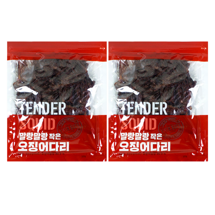 리프레쉬 왕철판 구운 꼬마 오징어 다리, 200g, 2개