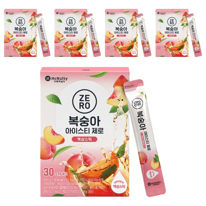 맥널티커피 복숭아 아이스티 제로, 13g, 150개