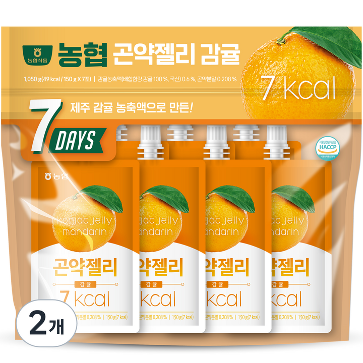 농협식품 곤약젤리 감귤, 150g, 14개