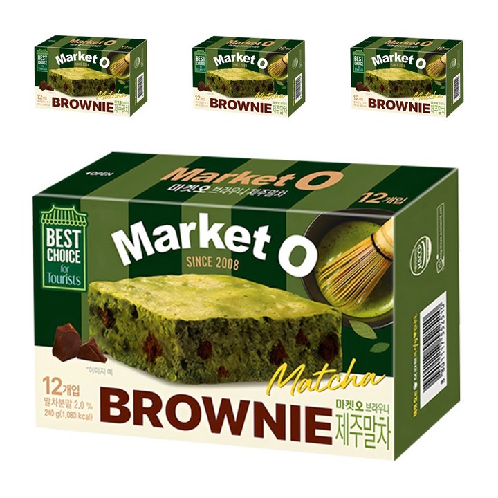 마켓오 브라우니 제주말차, 240g, 4개