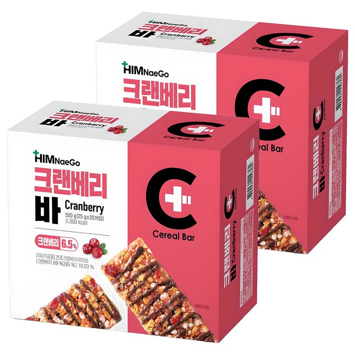 힘내고 크랜베리바, 500g, 2개
