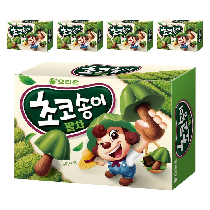 초코송이 오리온 말차맛, 5개, 45g