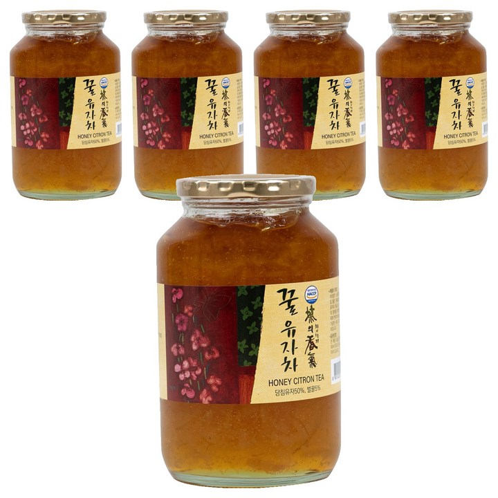 차의향기 꿀 유자차, 1kg, 1개입, 5개