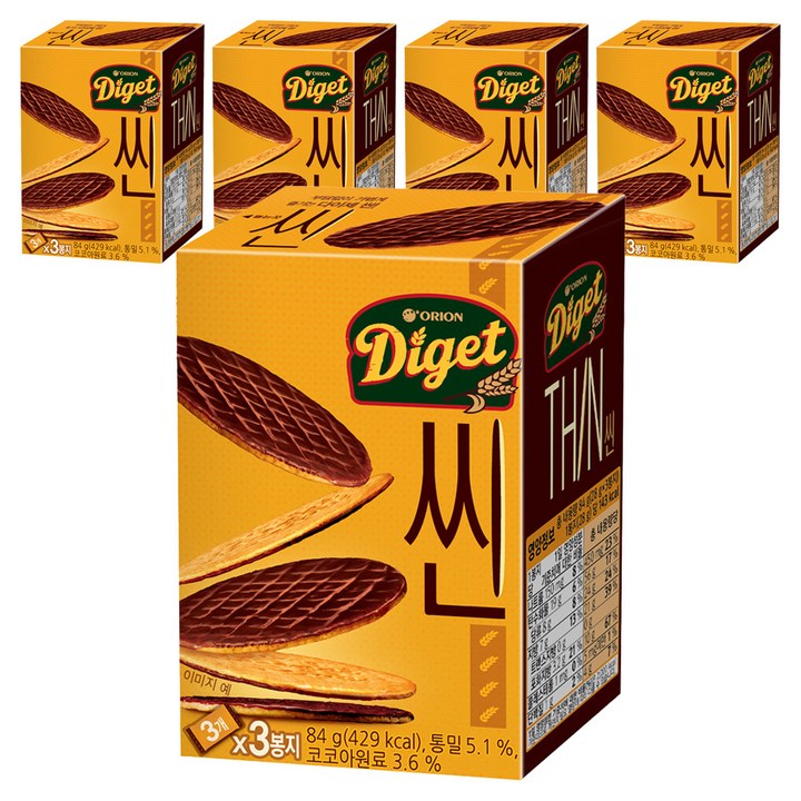 오리온 다이제 씬, 84g, 5개