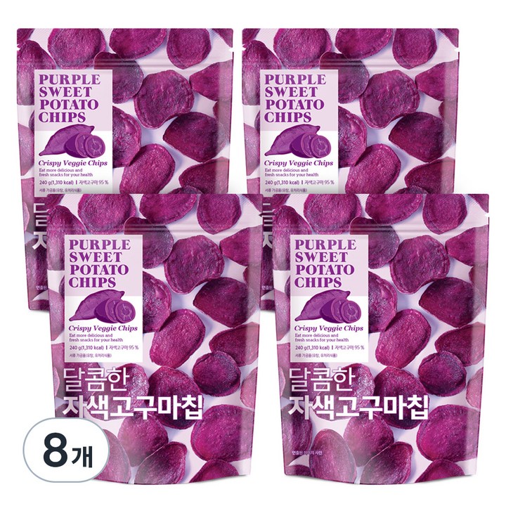달콤한 자색고구마칩, 240g, 8개