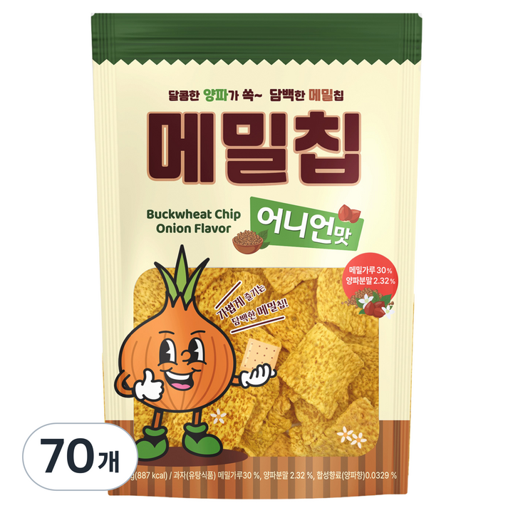 메밀칩 어니언맛, 160g, 70개