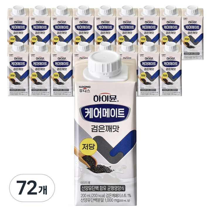 하이뮨 일동후디스 케어메이트 영양식 검은깨맛, 200ml, 72개