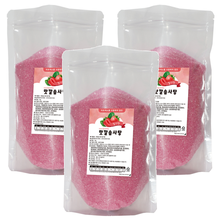 맛깔 솜사탕 설탕 딸기향, 1kg, 3개