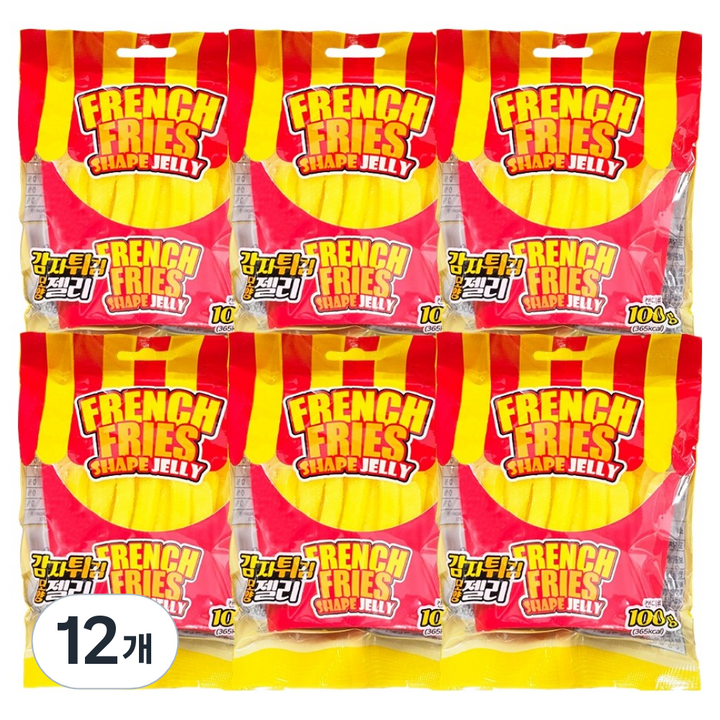 감자튀김 모양 젤리, 100g, 12개