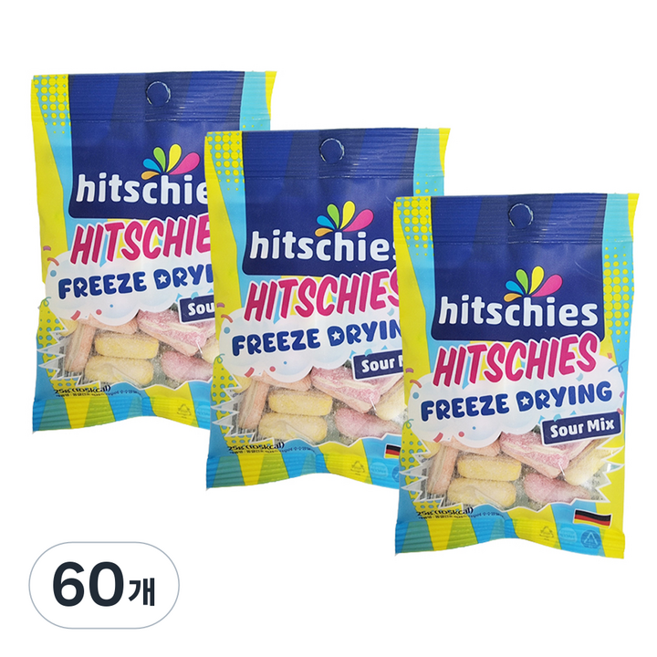 히치스 동결건조 사우어 수수깡젤리, 60개, 25g