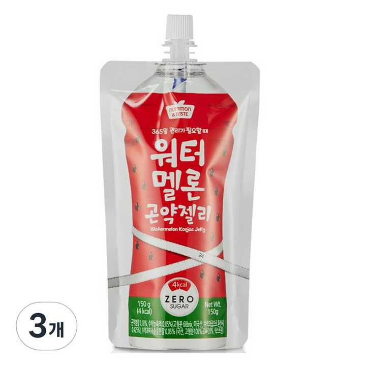 뉴트리션앤테이스트 워터멜론 곤약젤리 10개입, 3개, 1.5kg