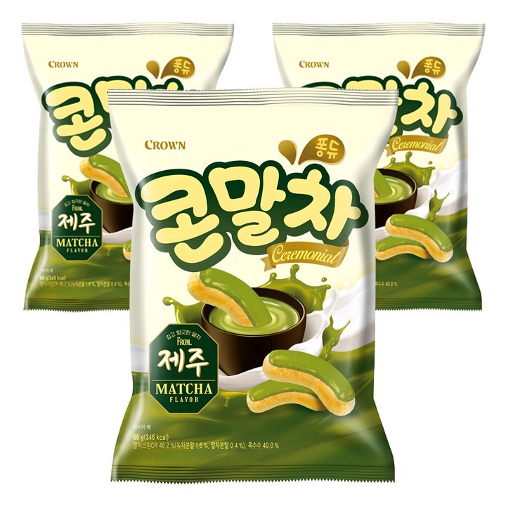 크라운 콘말차, 66g, 3개