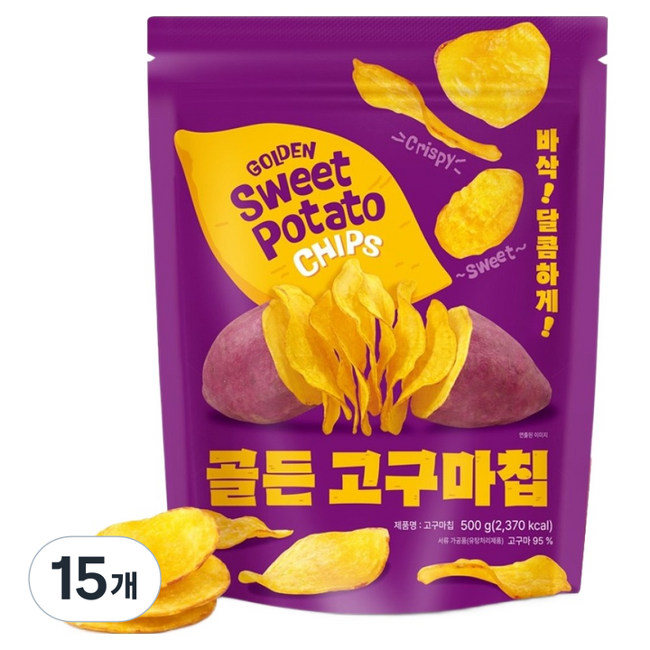 하루견과 골든 고구마칩, 500g, 15개