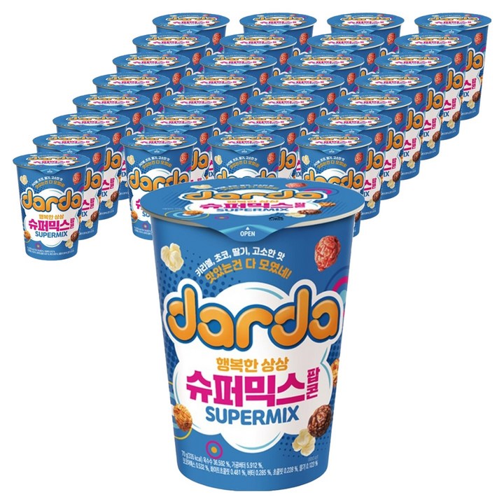 다르다 슈퍼믹스 팝콘, 70g, 30개