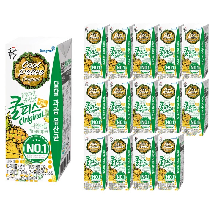 소와나무 동원 쿨피스 파인애플, 190ml, 15개