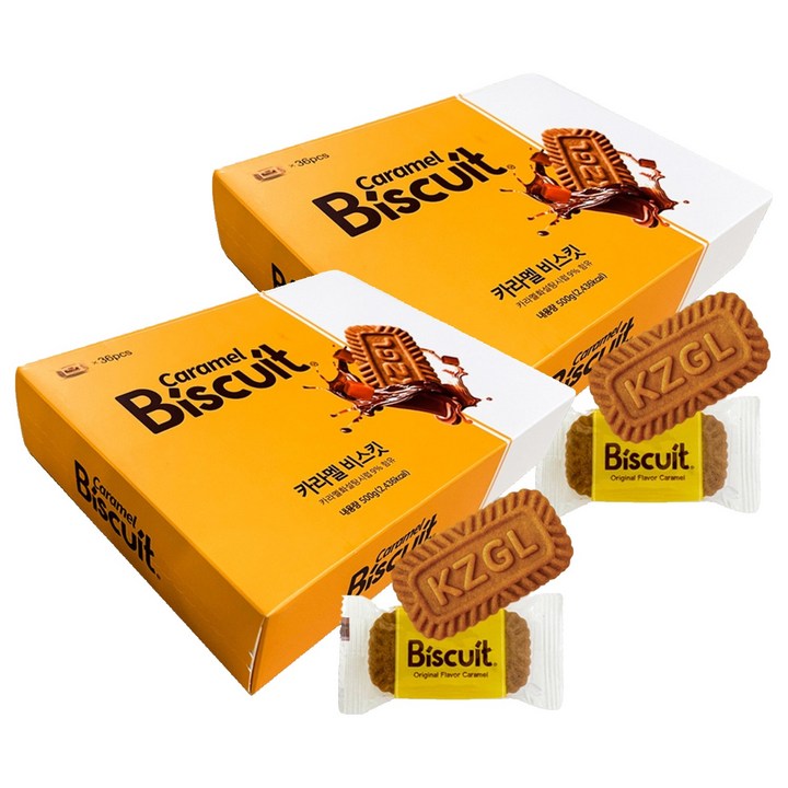 카라멜 비스킷, 2개, 500g