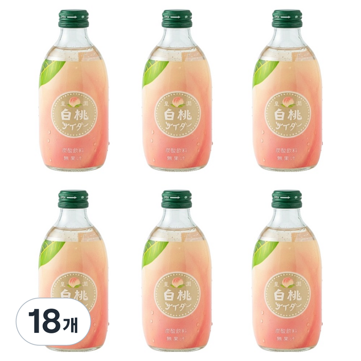 토모마스 복숭아맛 사이다, 18개, 300ml