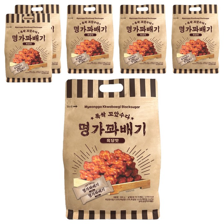 명가꽈배기 흑당, 6개, 500g