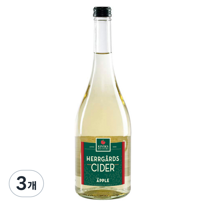 키빅스 애플 사이다, 750ml, 3개