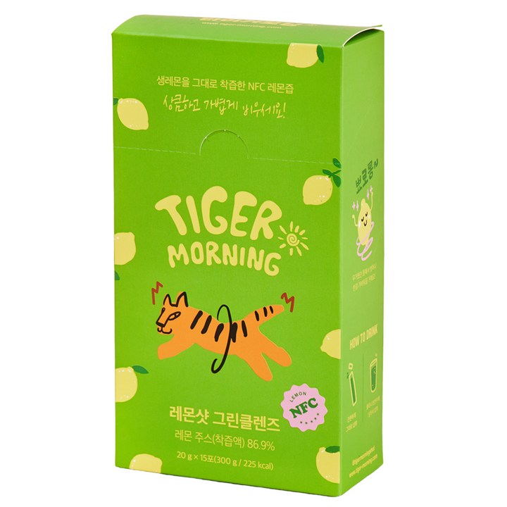 타이거모닝 레몬샷 그린클렌즈, 20g, 15개