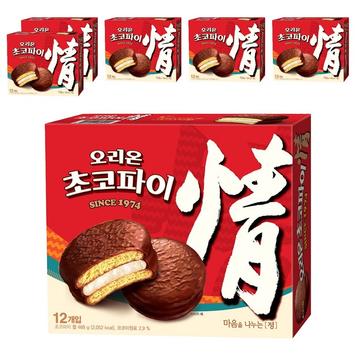 오리온초코파이 정, 468g, 6개