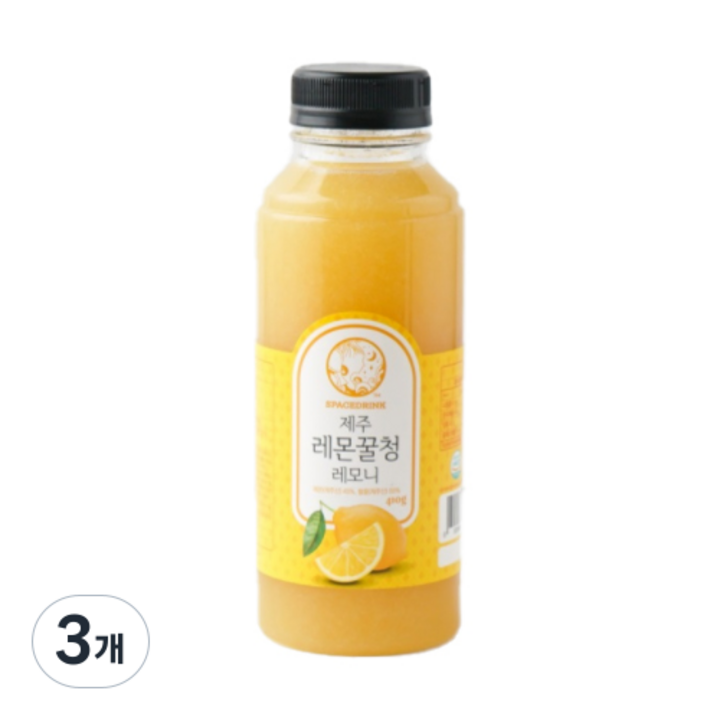 스페이스드링크 제주 레몬꿀청 레모니 주스, 3개, 410g