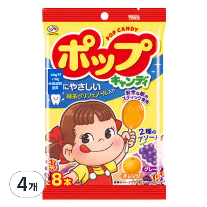 후지야 팝 캔디, 48g, 4개