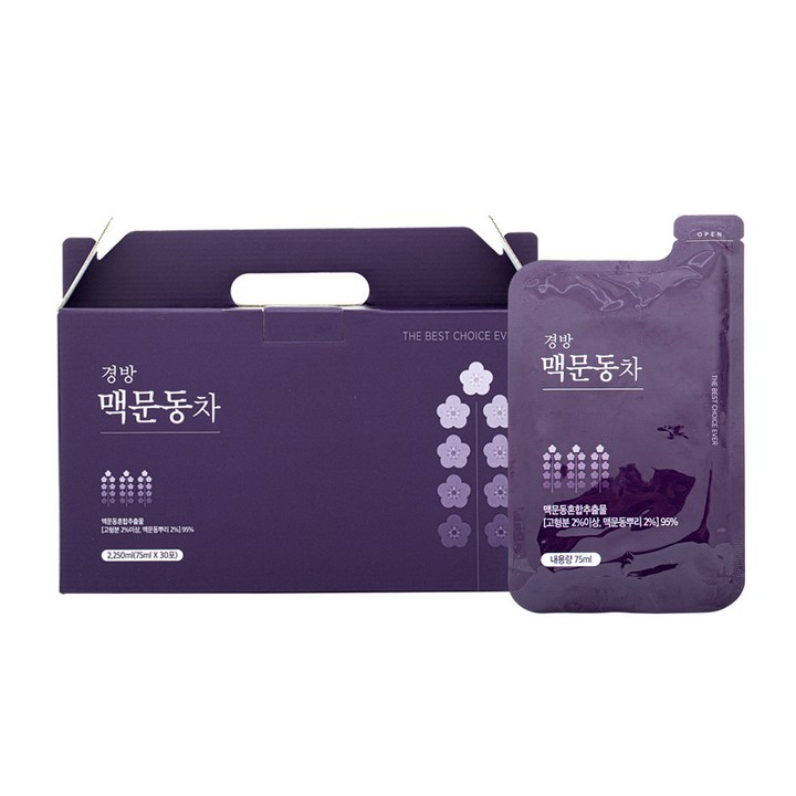 경방신약 맥문동차, 75ml, 30개
